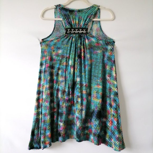 Cabi Womens Multicolor Sleeveless Dot Print Flowy Scoop Neck Tank Boho Dress XS - Picture 4 of 7